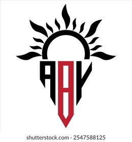 Diseño de logotipo de letra ABY. Icono del logotipo de ABY en letras iniciales. Plantilla de diseño de logotipo de Vector mínimo de letra Abstractas ABY.