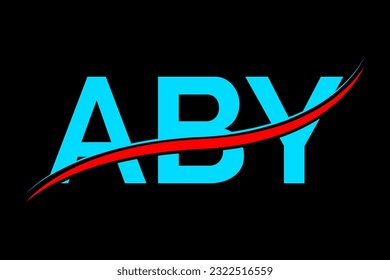 ABY logo. ABY latter logo with double line. ABY latter. ABY logo for technology, business and real estate brand
