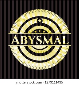 Abysmal gold badge or emblem