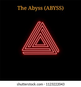 The Abyss (ABYSS) cryptocurrency symbol. Vector illustration eps10 isolated on black background
