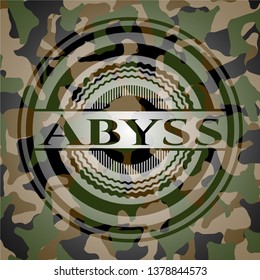 Abyss on camouflaged texture