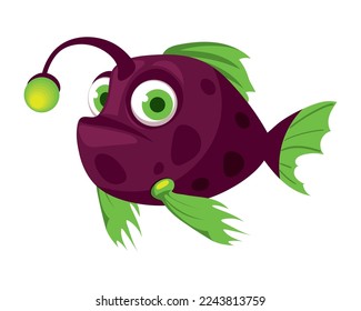 abyssal anglerfish icon icon isolated design