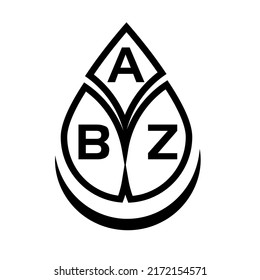  ABZ creative circle letter logo concept. ABZ letter design.

