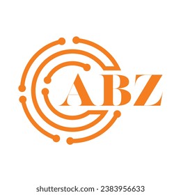 Diseño de letras ABZ.Diseño del logotipo de tecnología de letras ABZ sobre fondo blanco.Diseño del logotipo de Monograma ABZ para emprendedores y empresas.
