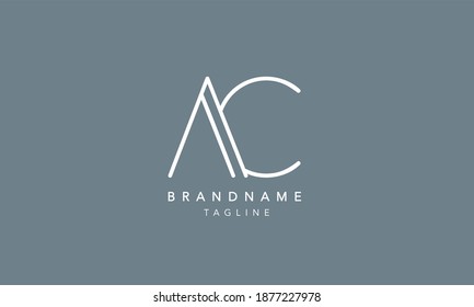 AC Alphabet initial Letter Monogram Icon Logo vector illustration