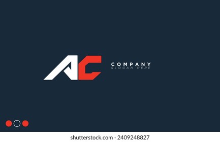 AC Alphabet letters Initials Monogram logo CA, A and C