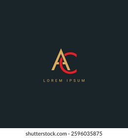 AC Alphabet letters Initials Monogram logo CA, A and C
