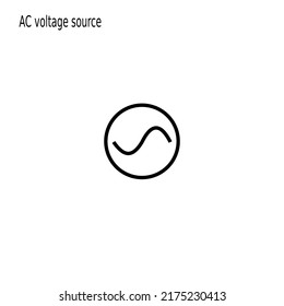 AC ( Alternating Current ) Voltage Source Symbol