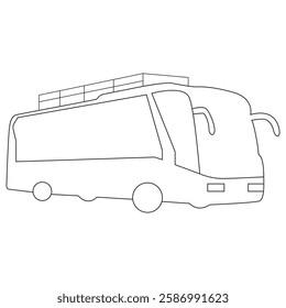ac bus silhouette vector outline drawing illustration black and white car