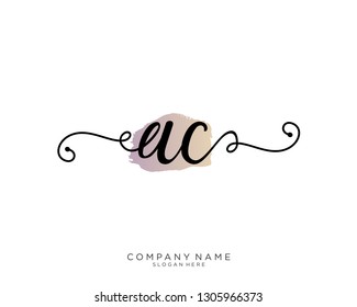 AC A C Initial handwriting logo template