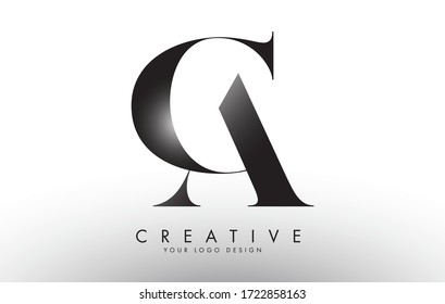 Logo de diseño de letras AC A C con una elegante y clásica ilustración vectorial. Concepto creativo con letras A y C. 