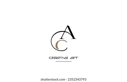 Logo für abstrakte Buchstaben AC, CA, A, C