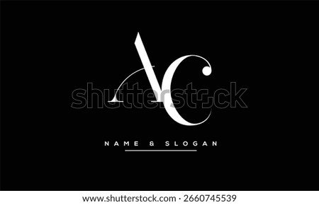 AC, CA, A, C Abstract Letters Logo Monogram