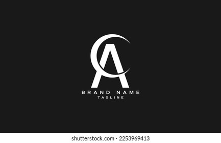 AC, CA, Abstract initial monogram letter alphabet logo design