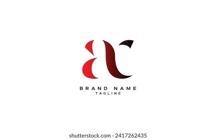AC, CA, Abstract initial monogram letter alphabet logo design