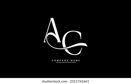 Monogramm für abstrakte Buchstaben des AC, CA