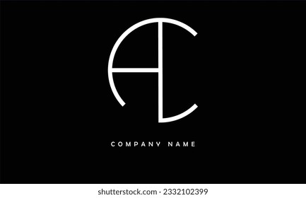 Monogramm für abstrakte Buchstaben des AC CA
