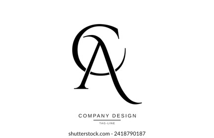 AC, CA, Abstract Letters Logo Monogram