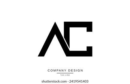 AC, CA, Abstract Letters Logo Monogram