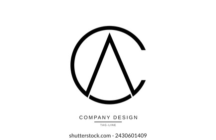 AC, CA Abstrakte Buchstaben Logo Monogramm Design