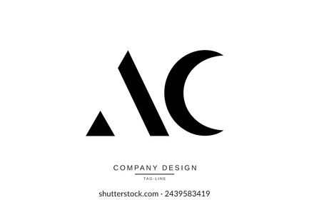 AC, CA Abstract Letters Logo Monogram Design Icon Font