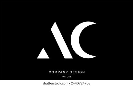 AC, CA Abstract Letters Logo Monogram Design Icon Font