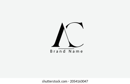 AC CA A C abstract vector logo monogram template