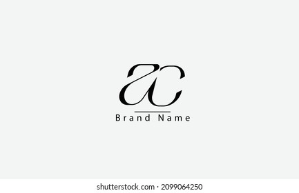 AC CA A C abstract vector logo monogram template