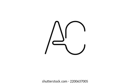AC CA A C abstract vector logo monogram template