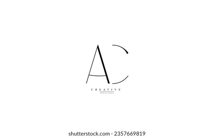 AC CA A C abstract vector logo monogram template