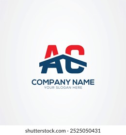 AC or CA Creative Modern Letters Logo Design Element