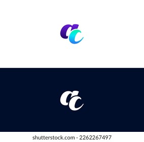 AC, CA letter logo. Alphabet letters Initials Monogram logo AC, CA, A and C. 