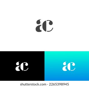 AC, CA letter logo. Alphabet letters Initials Monogram logo AC, CA, A and C. 