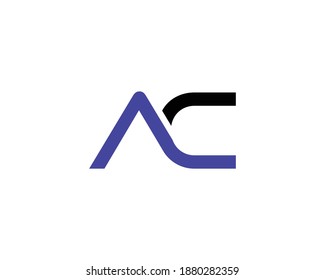 PLANTILLA DE VECTOR DE DISEÑO DE LOGOTIPO AC CA
