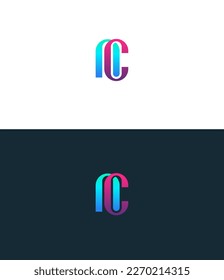 AC, elementos de plantilla de diseño de logotipo de letras CA. Logo de la letra digital abstracta moderna. Ilustración vectorial. Nuevo logo moderno.