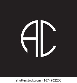 AC or CA letter logo template. ac or ca initials letter logo design   