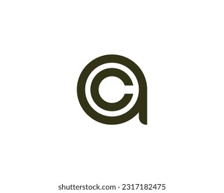 AC CA Logo design vector template