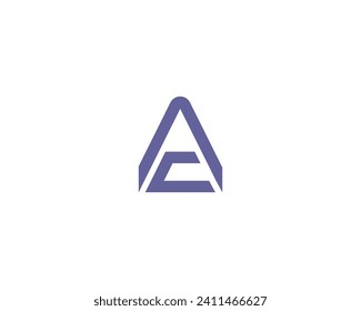 AC CA logo design vector template