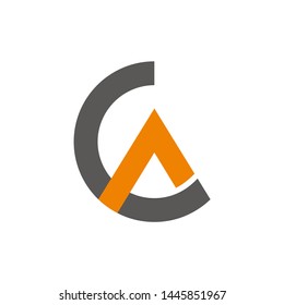 AC CA logo initial letter design template vector illustration
