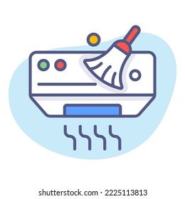 Limpieza de CA Diseño de conceptos modernos, Concepto de ilustración vectorial de calidad premium. Símbolo vector.