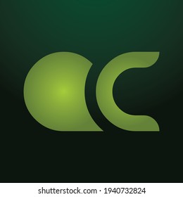 AC combine letter logo vector template. Creative AC font logo.