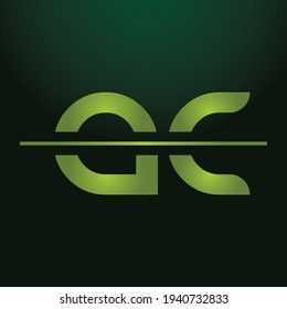 Plantilla vectorial de logotipo de letra combinada de CA. Logo de fuente AC creativa.