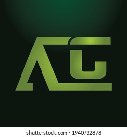 Plantilla vectorial de logotipo de letra combinada de CA. Logo de fuente AC creativa.