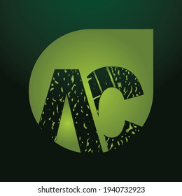 AC combine letter logo vector template. Creative AC font logo.