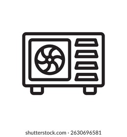 Iconos del vector del compresor de la CA en diseño de moda EPS 10