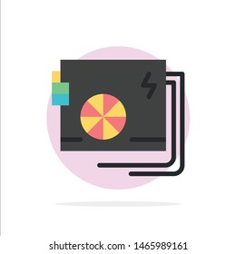 Ac, Computer, Part, Power, Supply Abstract Circle Background Flat color Icon. Vector Icon Template background