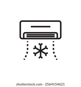 ac cooling icon vector eps outline