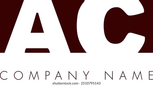 AC diseño de Vector de logotipo de letra abstracta moderna creativa. Será adecuado para su empresa e identidad de marca.