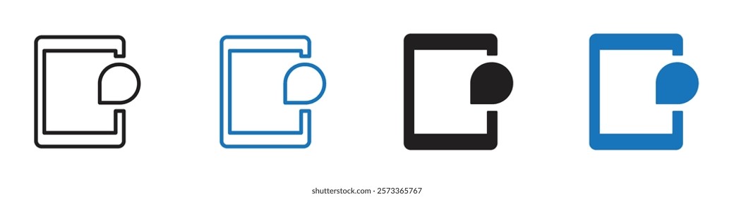 Ac display icon Flat line symbol