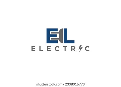 Diseño del logotipo del enchufe de alimentación eléctrica de CA